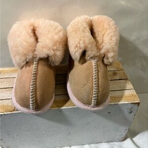 Toddler Cozy Shearling pink Baby Booties